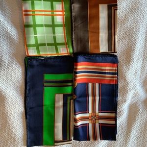 Lot of 4 new Italian Silk Scarves